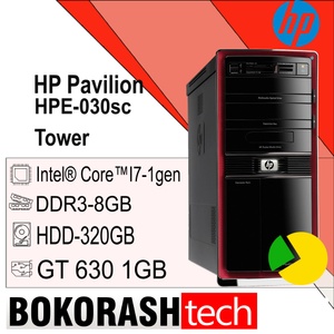Системний Блок HP Pavilion HPE-030 sc / Tower / Intel Core I7-1gen / DDR3-8GB / HDD-320 / GT 630 1GB (к.00100575) 