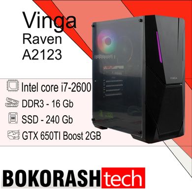 Системный блок Vinga Raven / i7-2600 / DDR3 16GB / SSD 240GB / GTX 650TI Boost 2GB (к.22072021)