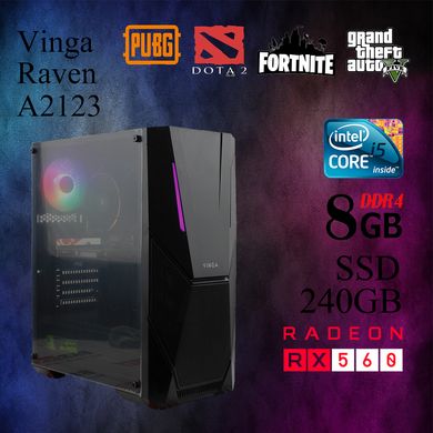Системный блок Vinga Raven A2123 / i5 6 gen / 8GB DDR4 / SSD 240GB / RX 560 4 GB (к.26072021-1)