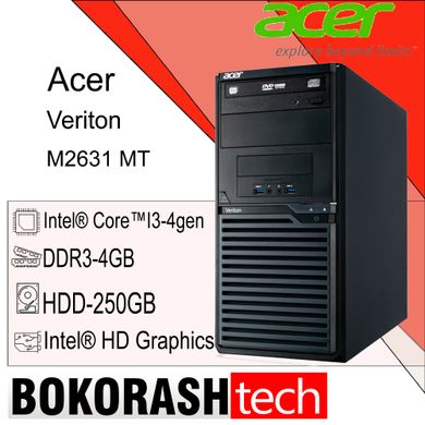 Системний блок Acer Veriton M2631 / Tower - 1150 / Intel core i3-4gen / DDR3 - 4GB / HDD- 250GB  (к.00100437)