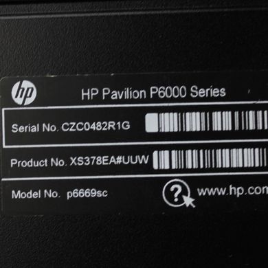 Системный блок HP P6000 / Intel Core I5-1gen / DDR3-4GB / HDD-320GB (к.00100595)