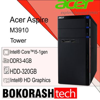 Системний блок Acer Aspire M3910 / Tower - 1156 / DDR3-4GB / HDD-320GB / Intel core  i5-1gen (к.00100436-1)