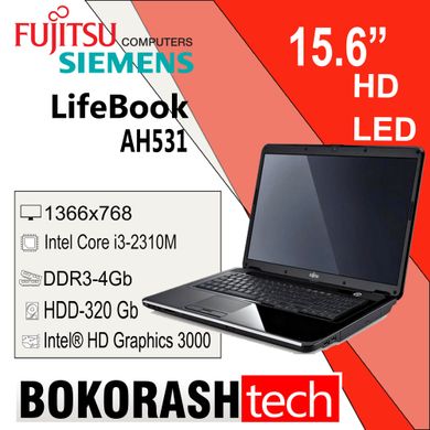 Ноутбук Fujitsu Siemens LifeBook AH531 /15.6 "/  Intel Core i3-2310M /  HDD-320GB / DDR3-4GB   (к.  00092430)