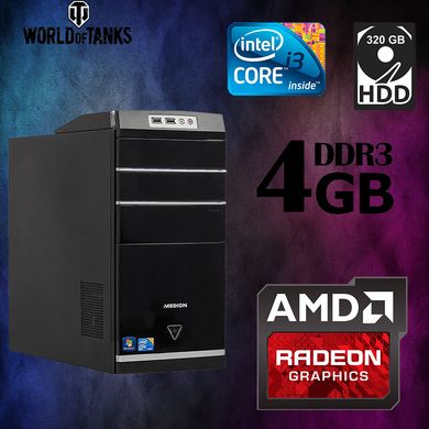 Системний блок Medion MT 682 / Intel Core I3-1gen / DDR3-4GB / HDD-320GB / AMD RADEON HD 5570 1GB (к.00101086)