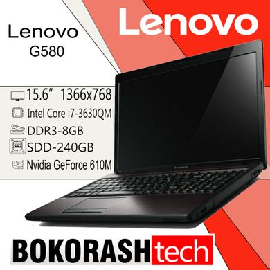 Ноутбук IBM Lenovo G580 / Intel core i7-3630QM / SSD-240GB / DDR3-8GB / Nvidia GeForce 610M (к.00119535)